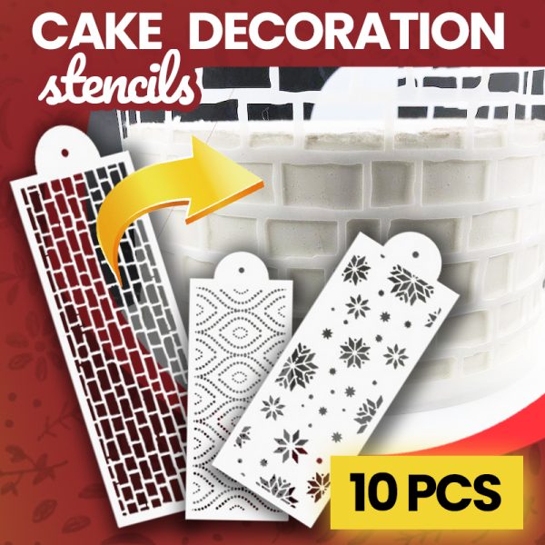 Cake stencils – Šablony na zdobení dortů (10 kusů) slider