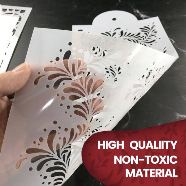 Cake stencils – Šablony na zdobení dortů (10 kusů) slider